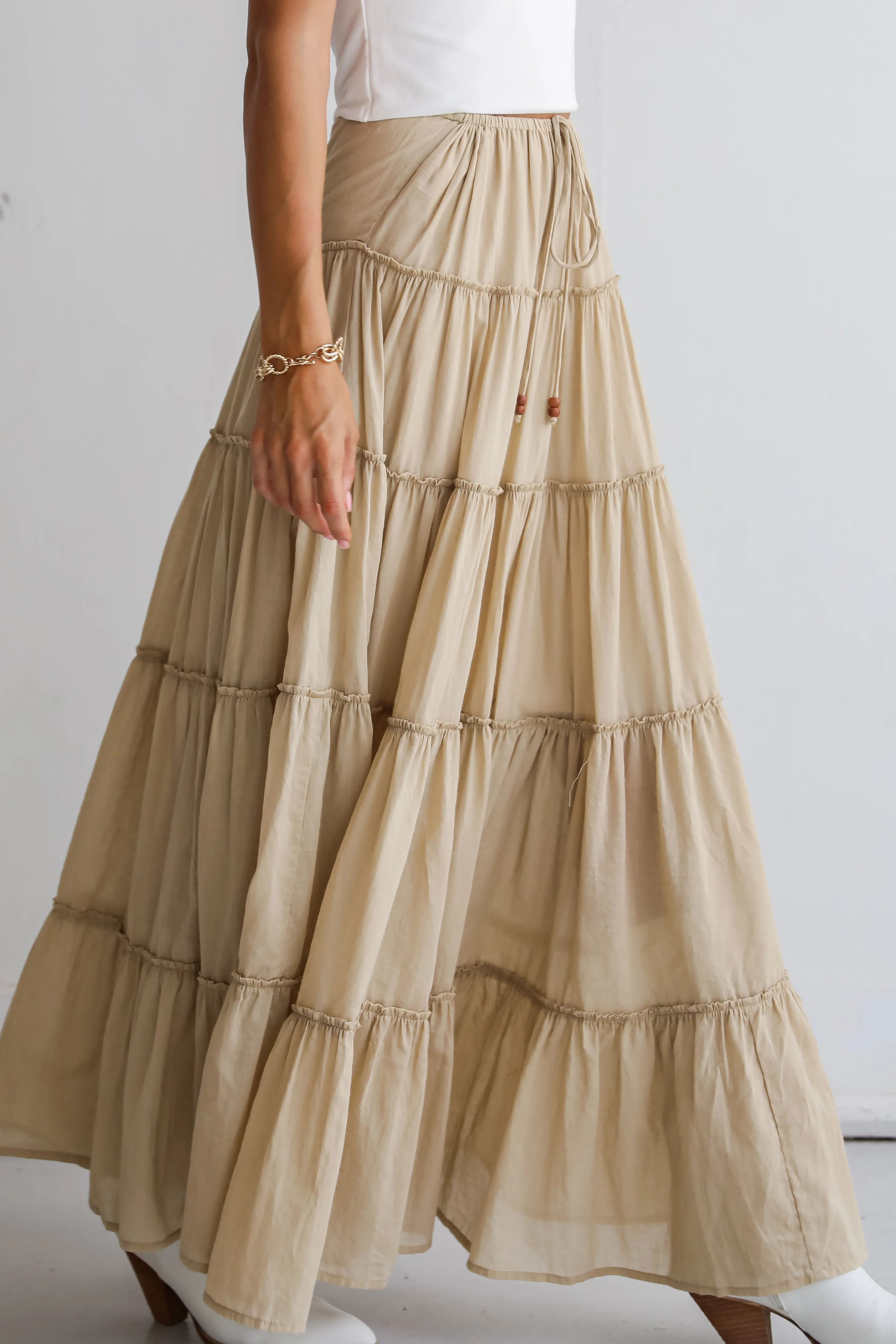 FINAL SALE - Adorable Lifestyle Tiered Maxi Skirt