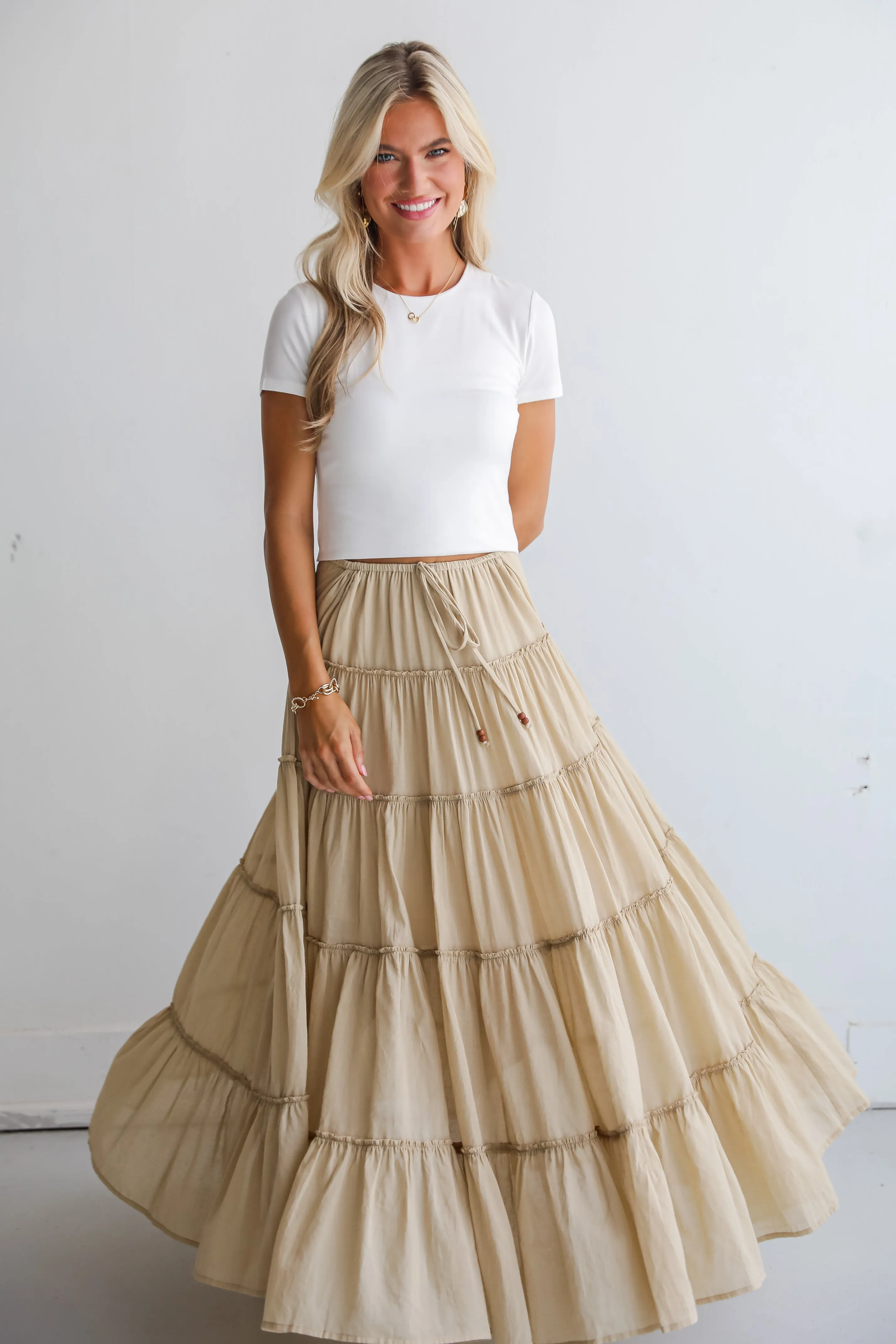 FINAL SALE - Adorable Lifestyle Tiered Maxi Skirt