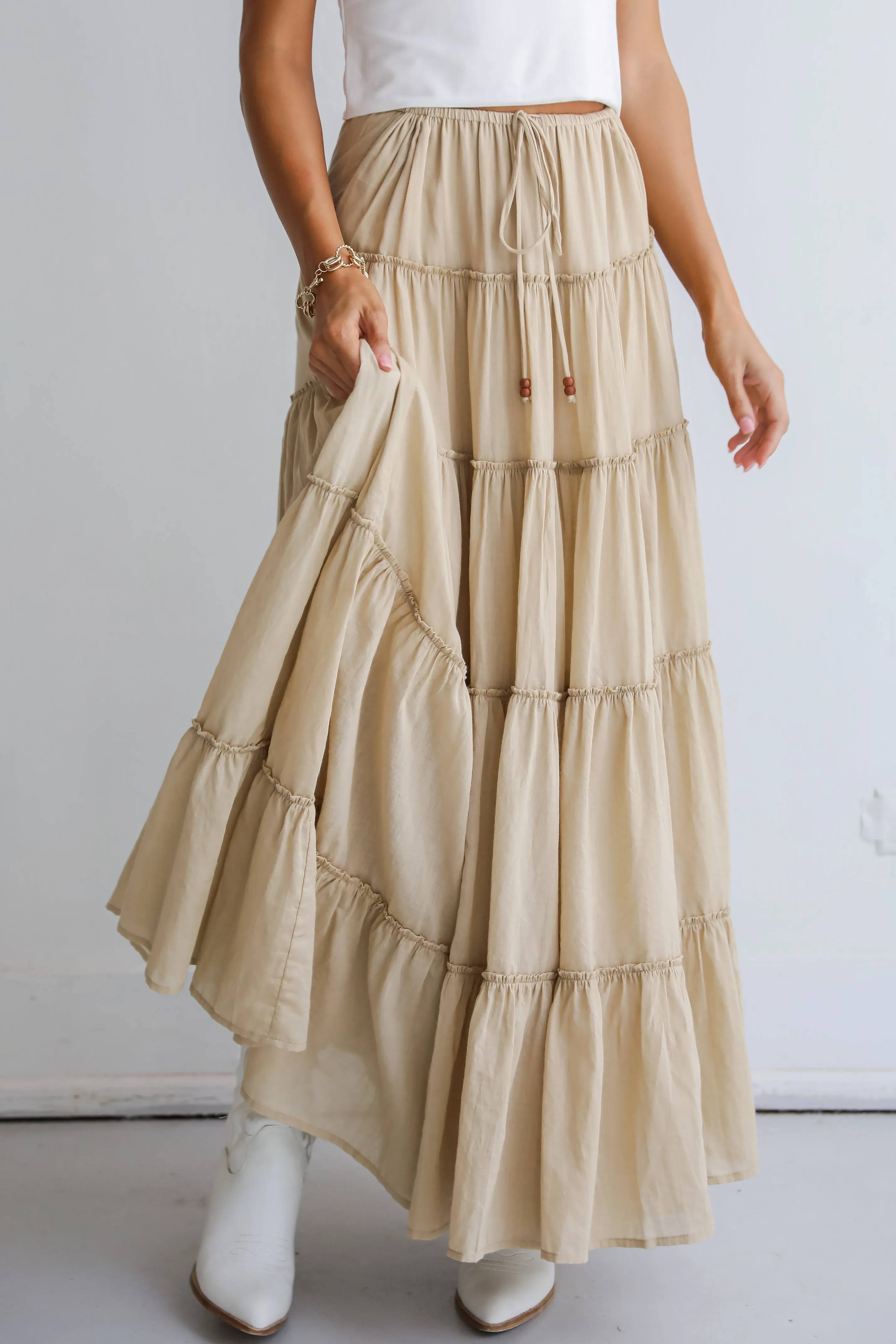 FINAL SALE - Adorable Lifestyle Tiered Maxi Skirt