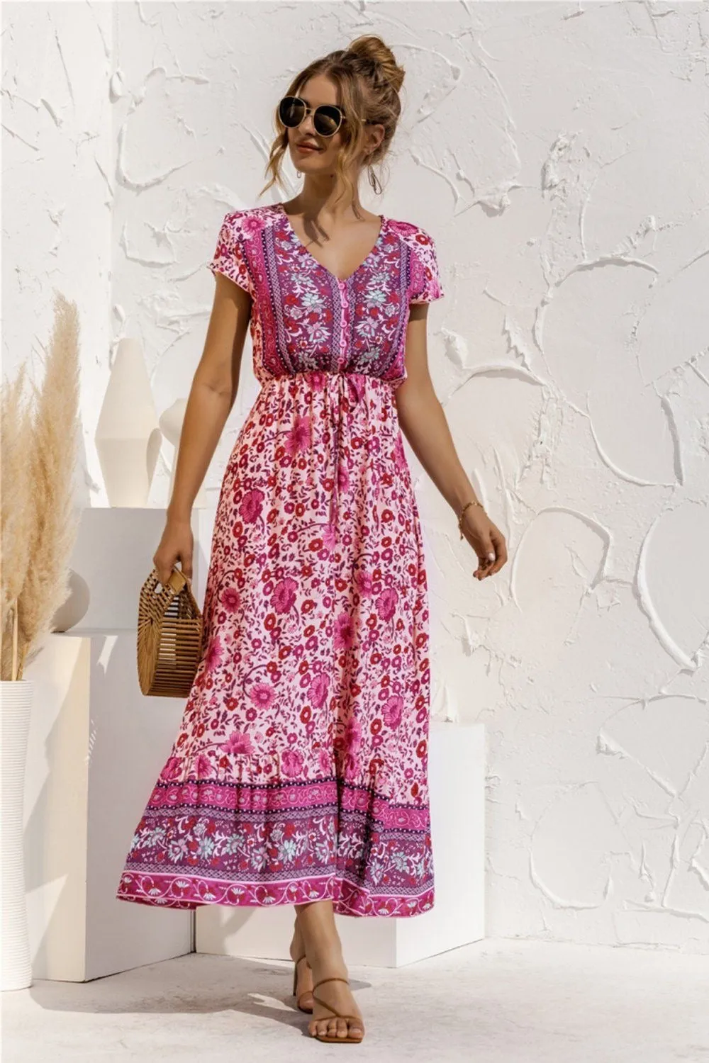 Floral Summer Boho Dress, Bohemian Dress For Women