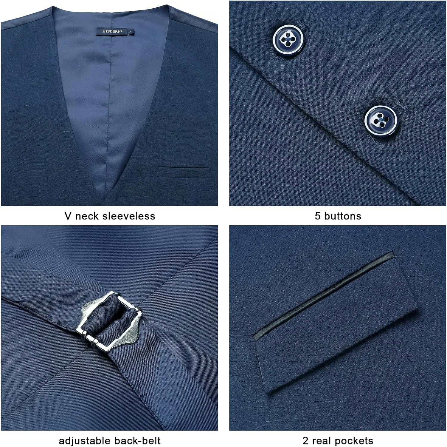 Formal Suit Vest - DARK BLUE