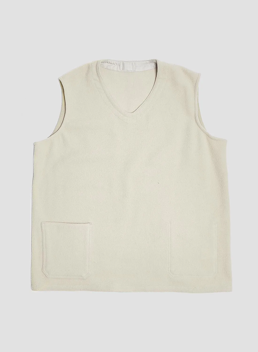 French Work Short Vest in Ivory