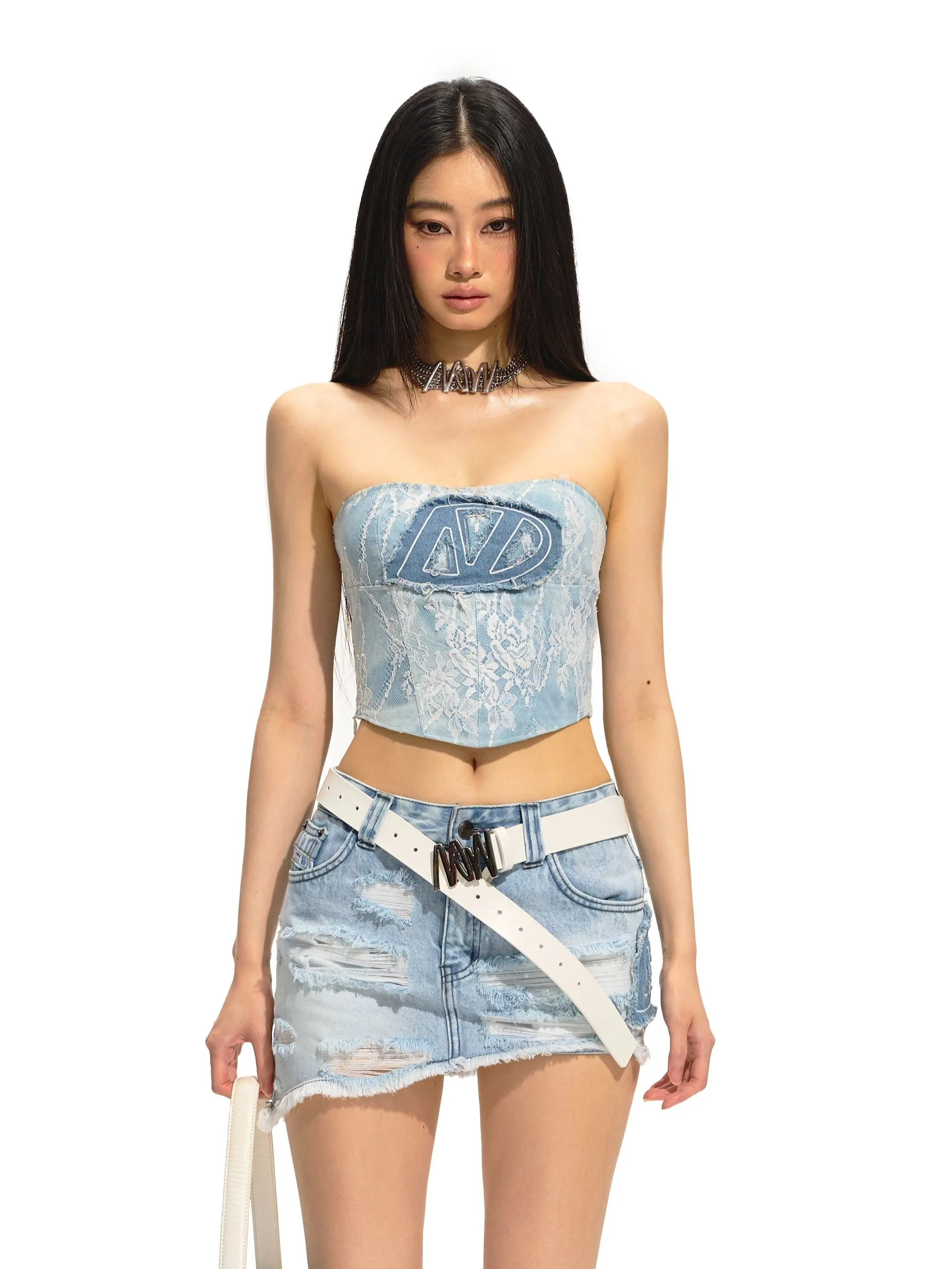 Garden Denim Bustier