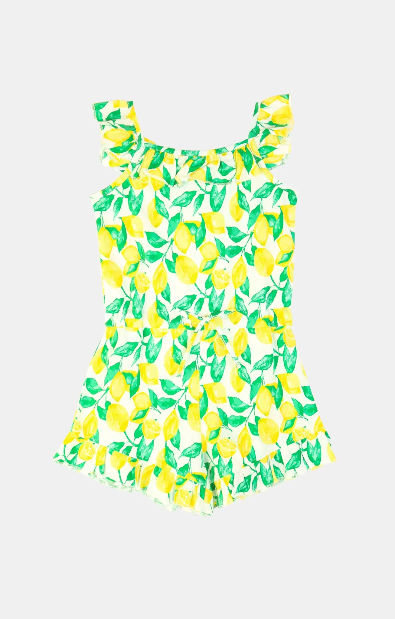 Girls Reagan Romper in Lemonade