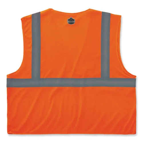 Glowear 8210hl-s Single Size Class 2 Economy Mesh Vest, Polyester, 2x-large, Orange, Ships In 1-3 Business Days