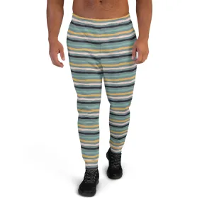 Green Tropical Stripes Men's Street Joggers