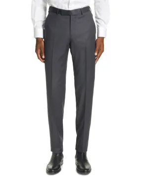 Grey Micronosphere Wool Dress Pant