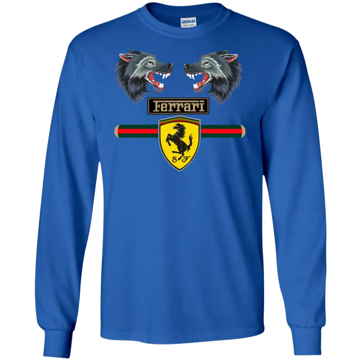 Gucci Ferrari Shirt Men Long Sleeve Shirt