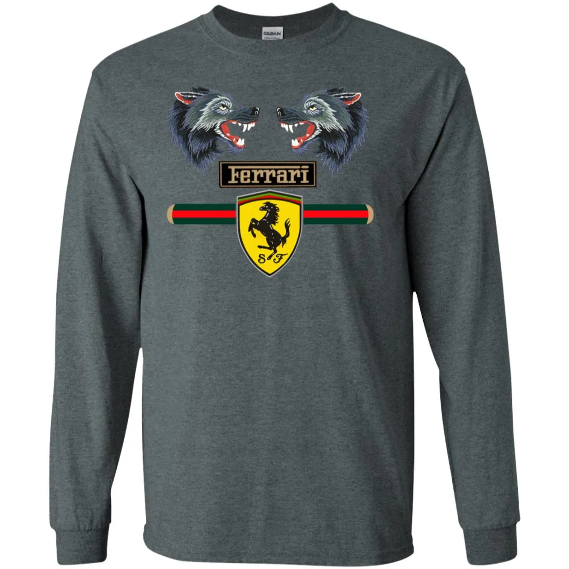 Gucci Ferrari Shirt Men Long Sleeve Shirt