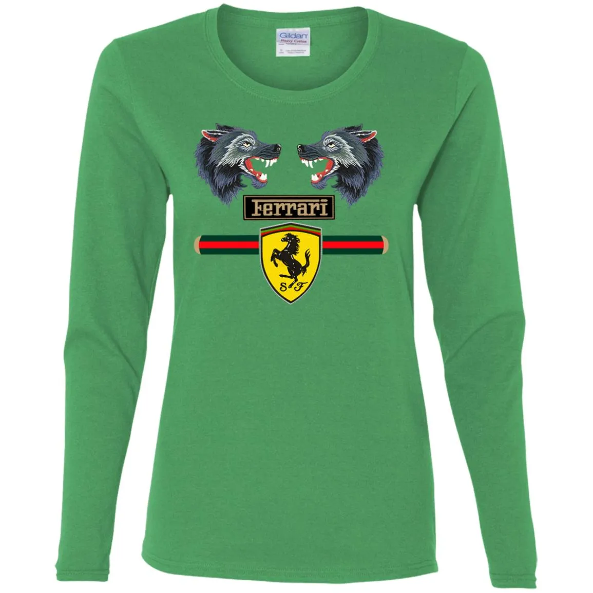 Gucci Ferrari Shirt Women Long Sleeve Shirt