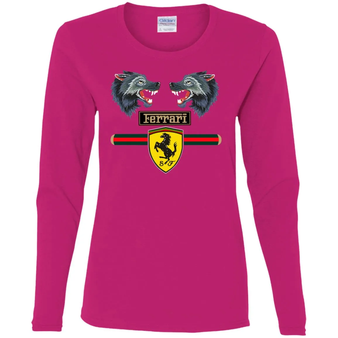 Gucci Ferrari Shirt Women Long Sleeve Shirt