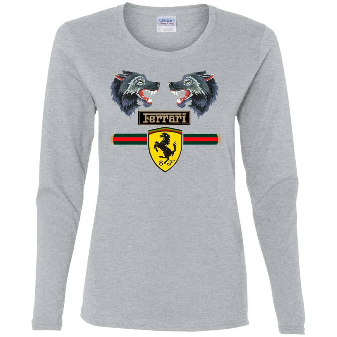 Gucci Ferrari Shirt Women Long Sleeve Shirt