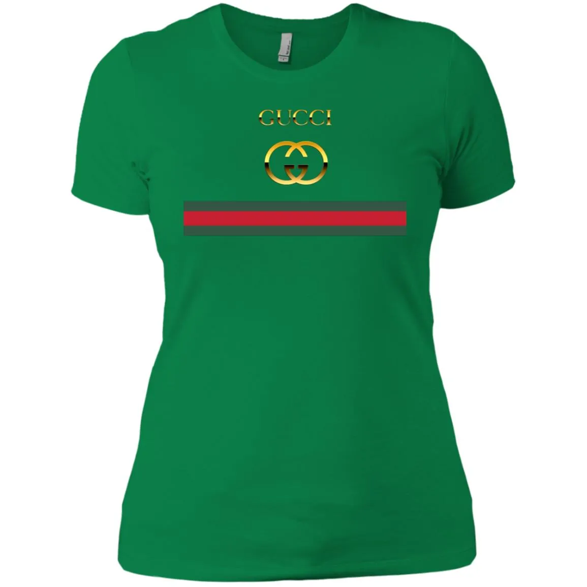 Gucci Logo Vintage Women Cotton T-Shirt