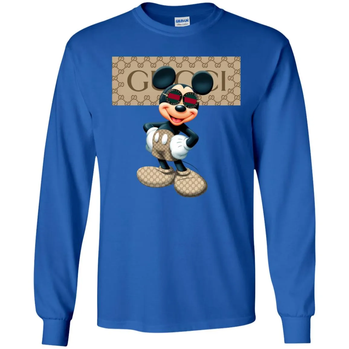 Gucci Mickey Gift Birthday T-shirt Men Long Sleeve Shirt