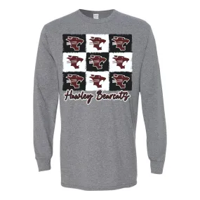 Hawley Bearcats - 9 Boxes Long Sleeve T-Shirt