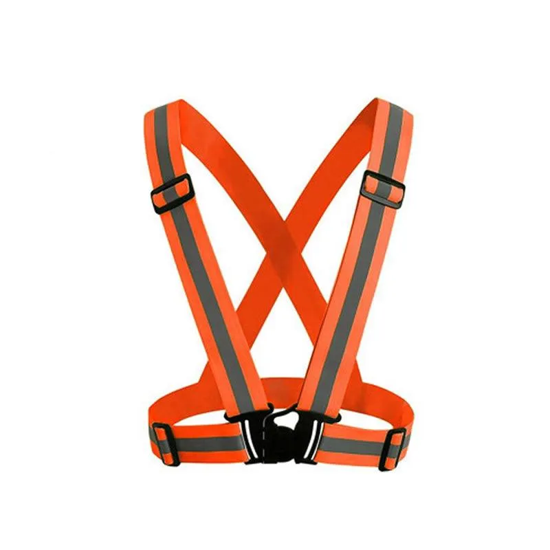 High Visibility Safety Reflective Vest Belt Jacket Nd-10 Orange