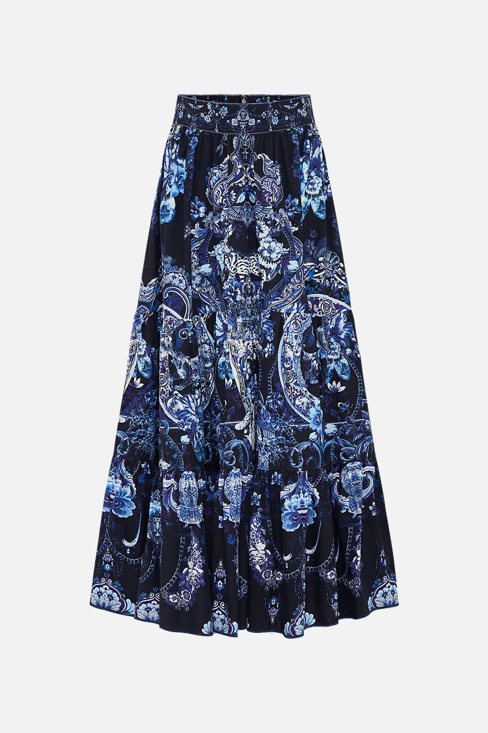 HIGH WAISTED TIERED SKIRT DELFT DYNASTY