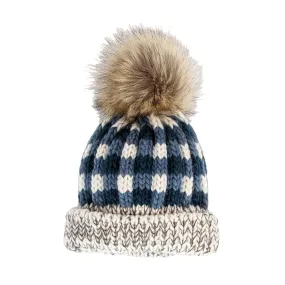 Huggalugs Atlantic Blue Buffalo Check Beanie