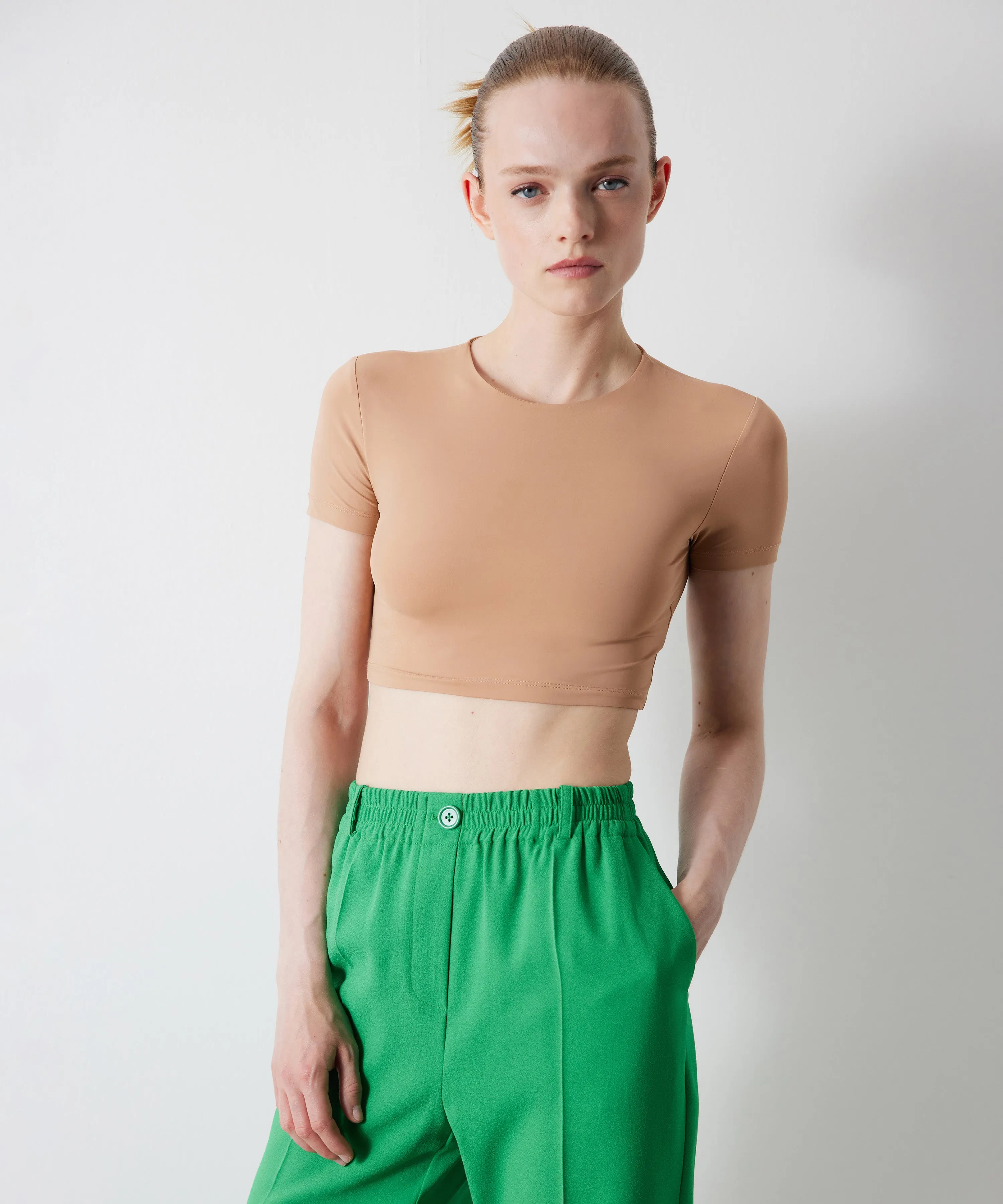 Ipekyol Draped Detailed Solid Trousers Green