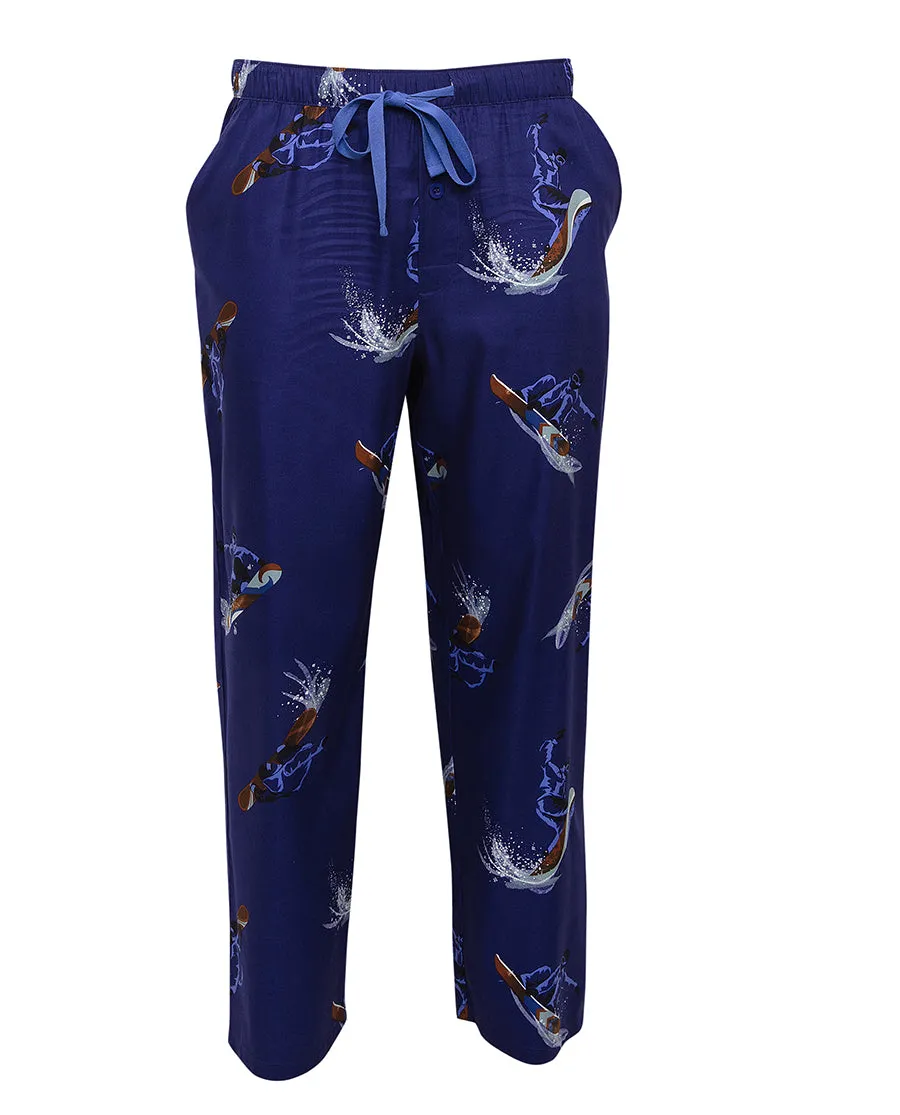 Jamie Snowboarder Print Pyjama Bottoms