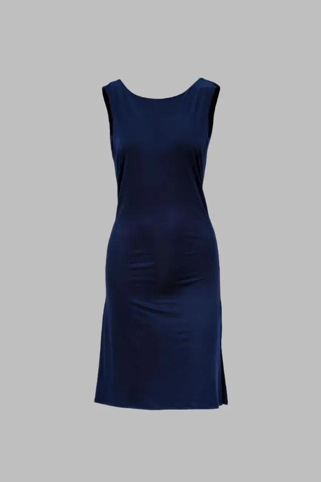 Joy Dress Reverse - Blue/Black