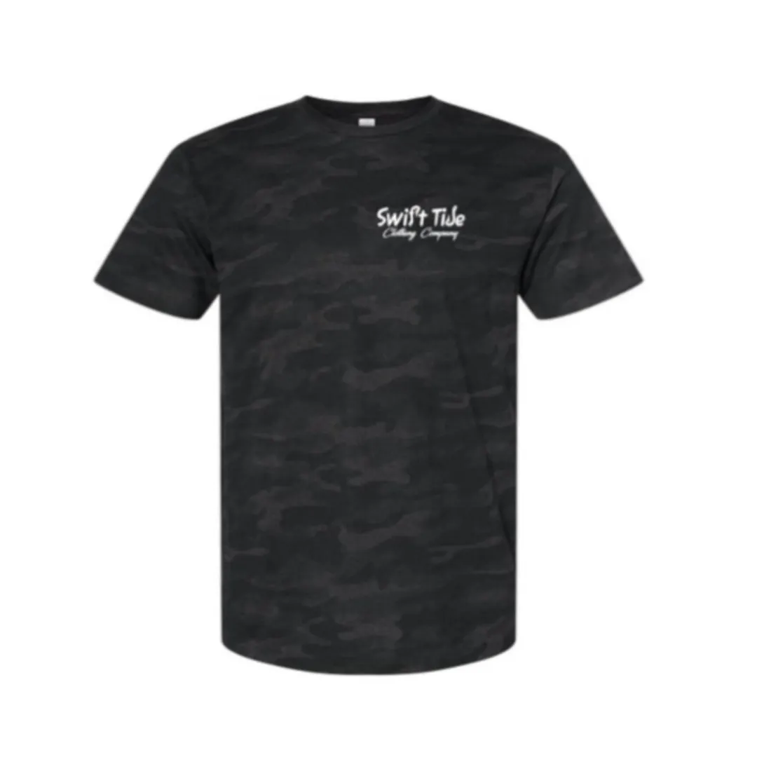 Ligature Logo Tee | Storm Camo