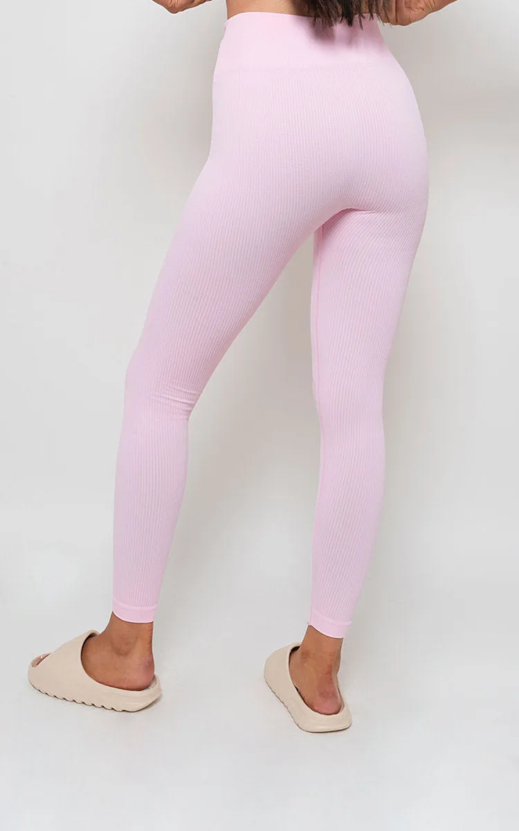 Lightweight High Waisted Rib Curvy Leggings