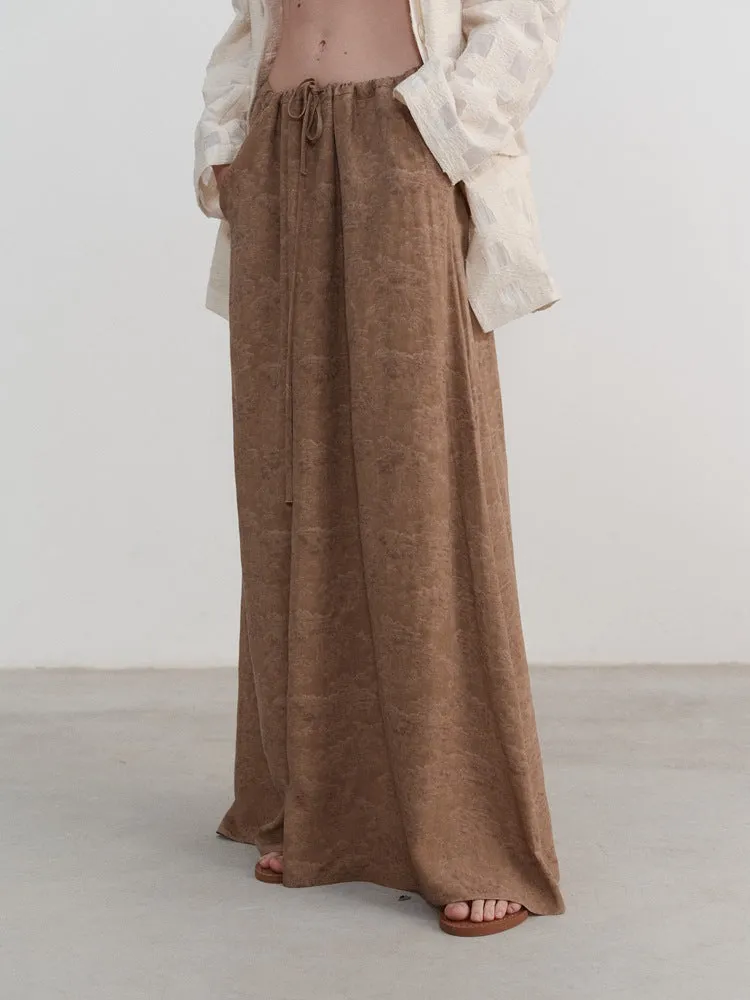 linen-high-waisted-drawstring-skirt