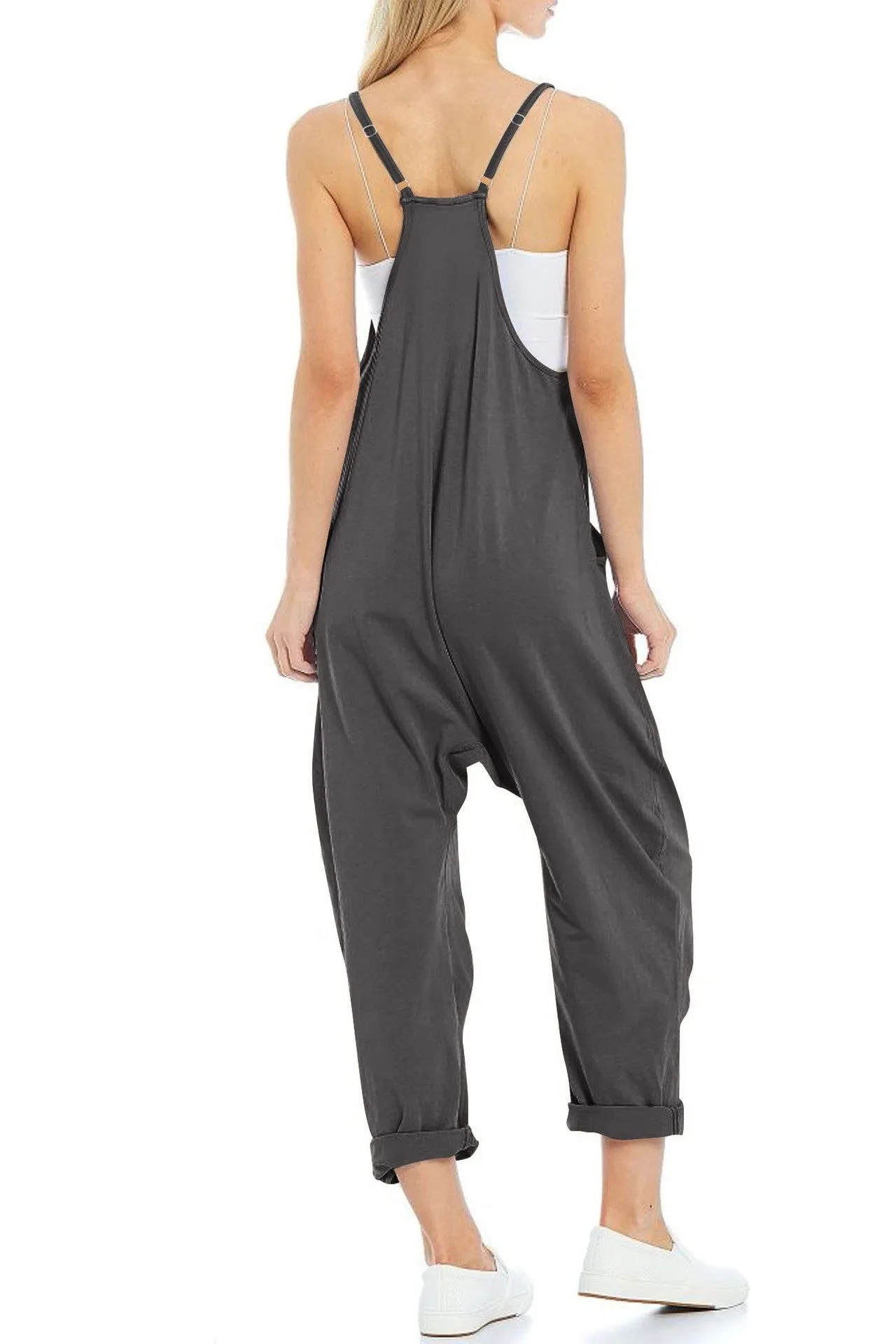 Loose V Neck Jumpsuit