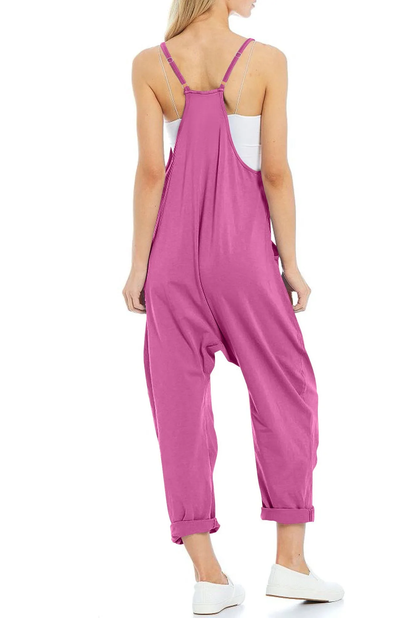 Loose V Neck Jumpsuit