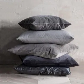 Luxury Black Grey White Silver Velvet Cushion Cover