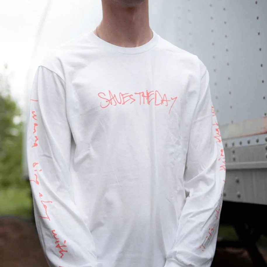 Lyrics • White • Long-Sleeve T-Shirt