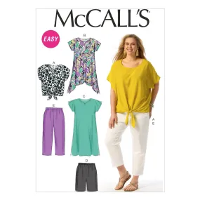 McCall's Pattern M6971 Women's Top, Tunic, Dress, Shorts and Pants