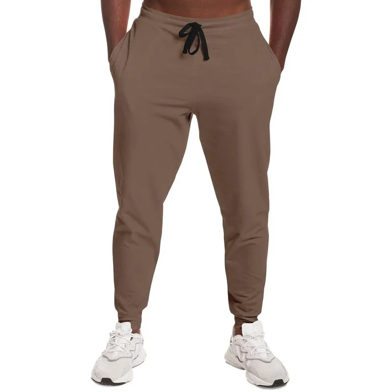 Medium Dark Red Brown Joggers | Unisex | with PLUS sizes | Medium Dark Pale Pastel Red Brown | C0M30Y30K60