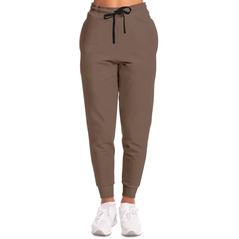 Medium Dark Red Brown Joggers | Unisex | with PLUS sizes | Medium Dark Pale Pastel Red Brown | C0M30Y30K60