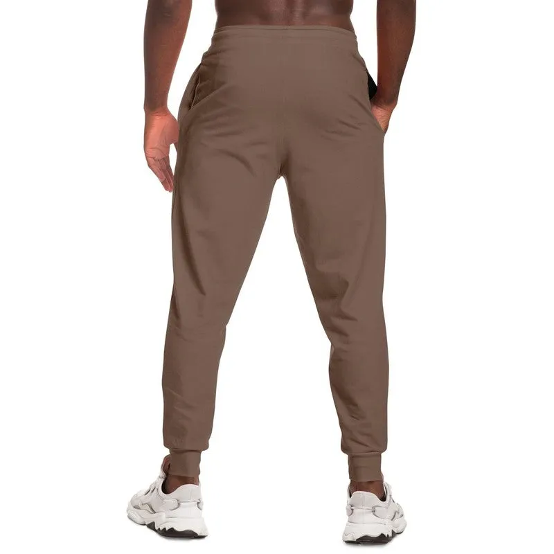 Medium Dark Red Brown Joggers | Unisex | with PLUS sizes | Medium Dark Pale Pastel Red Brown | C0M30Y30K60