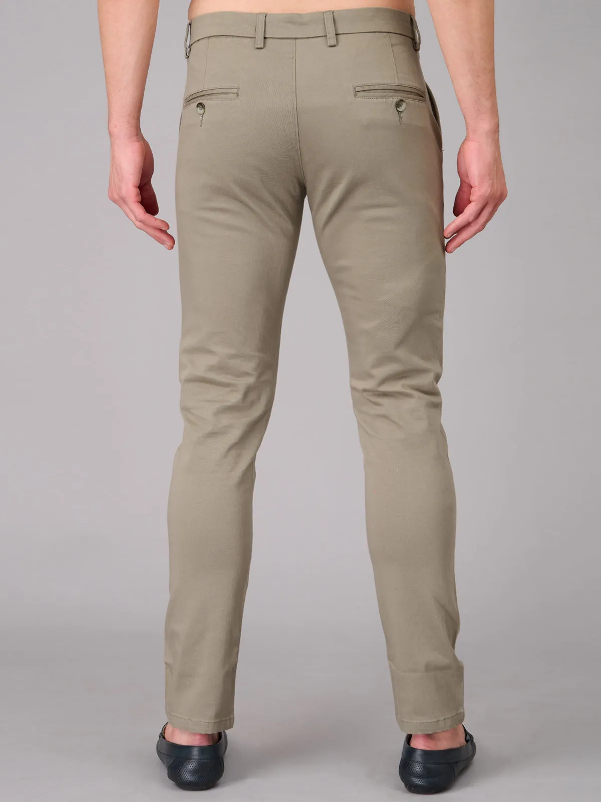 Men Khaki Cotton Trouser (GBTMK7654)