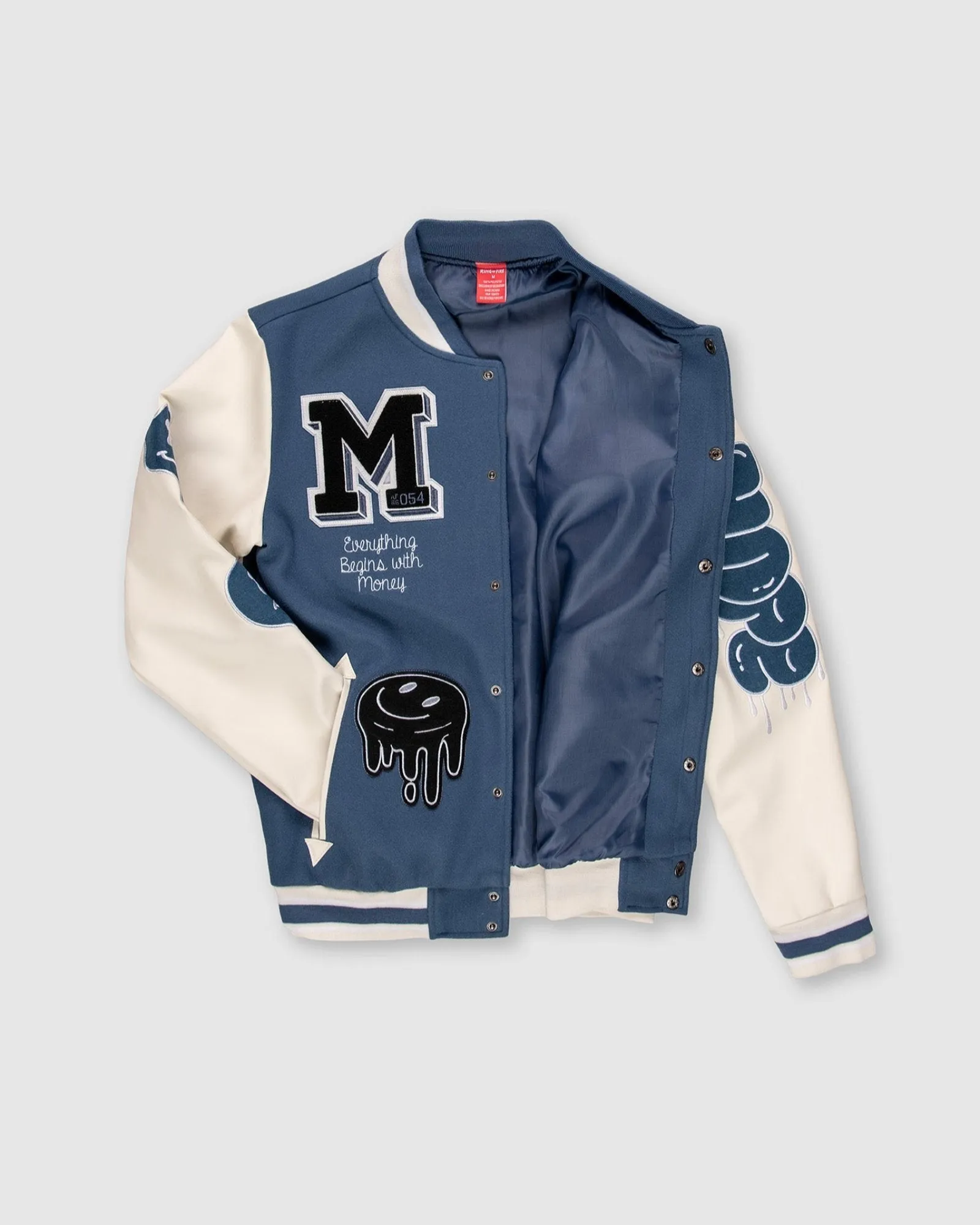 MEN'S MONEY MAKER WOOLEN PATCHED VARSITY JACKET