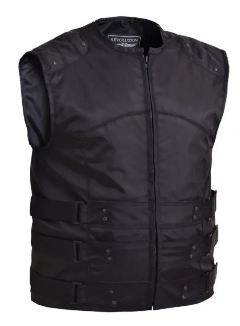 Mens REVOLUTION GEAR Collarless Zippered Club Vest