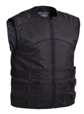 Mens REVOLUTION GEAR Collarless Zippered Club Vest