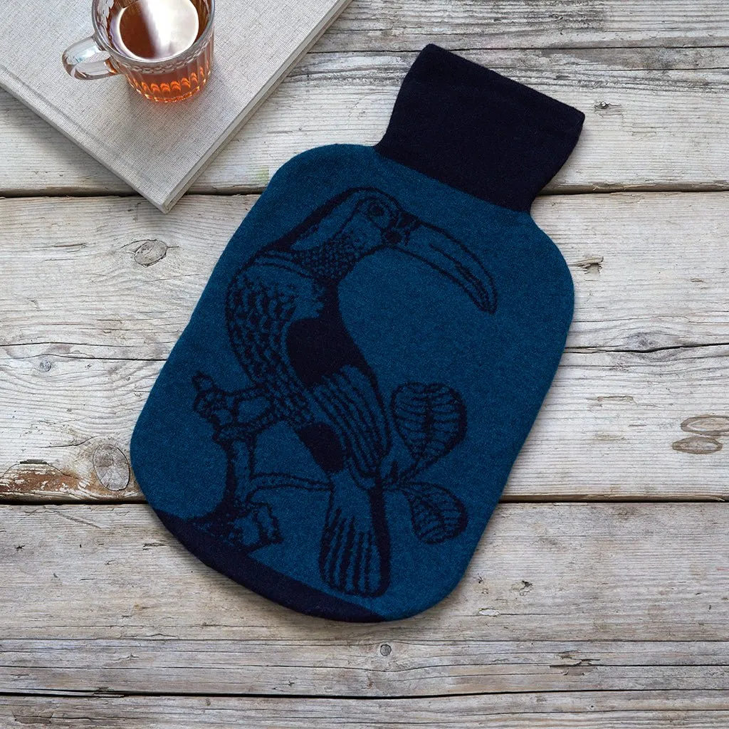 Merino Wool Toucan Hot Water Bottle