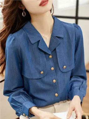 Mia Vintage Long Sleeve Denim Shirt