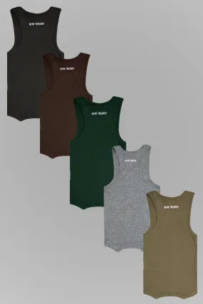 Muscle-Up Ribbed Tank - Pack of 5