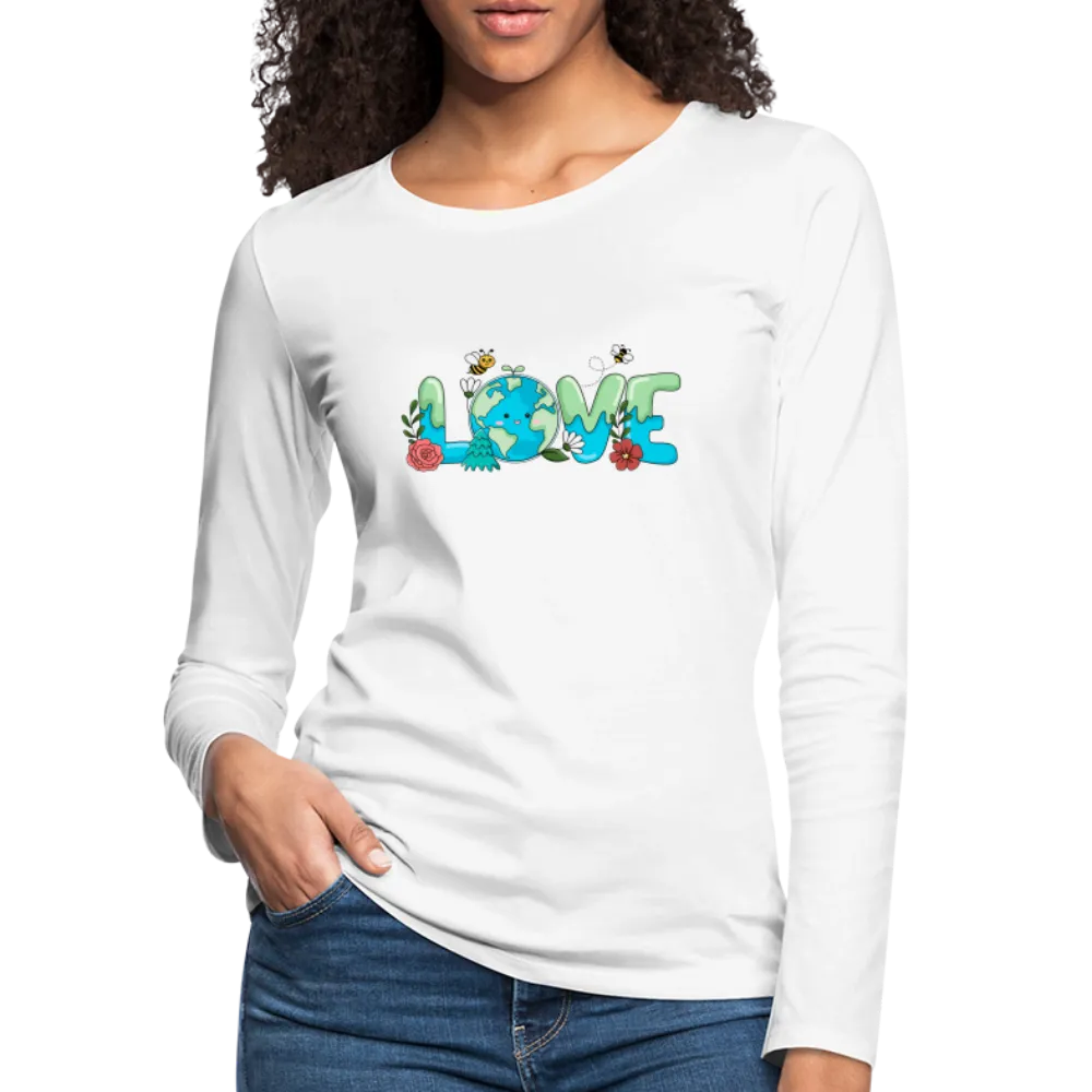 Nature's LOVE Celebration Women's Premium Long Sleeve T-Shirt (Earth Day)