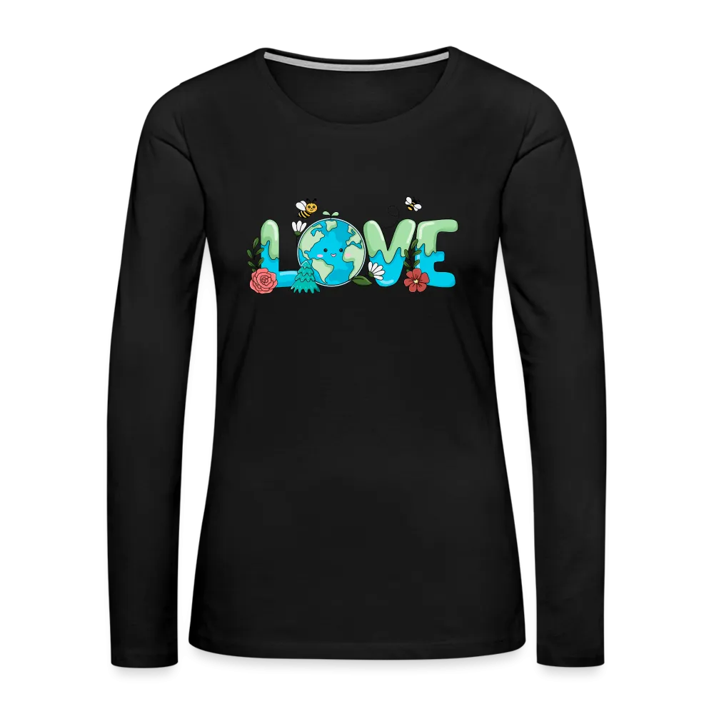 Nature's LOVE Celebration Women's Premium Long Sleeve T-Shirt (Earth Day)