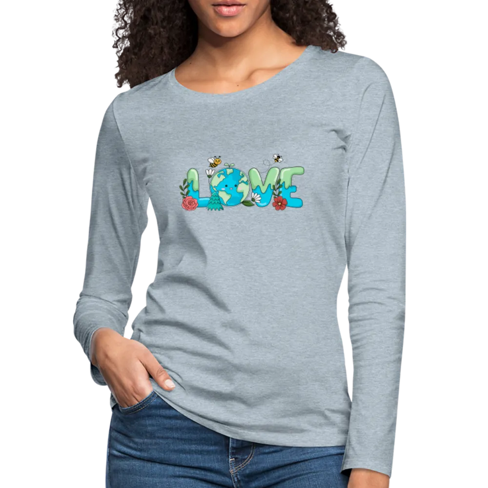 Nature's LOVE Celebration Women's Premium Long Sleeve T-Shirt (Earth Day)