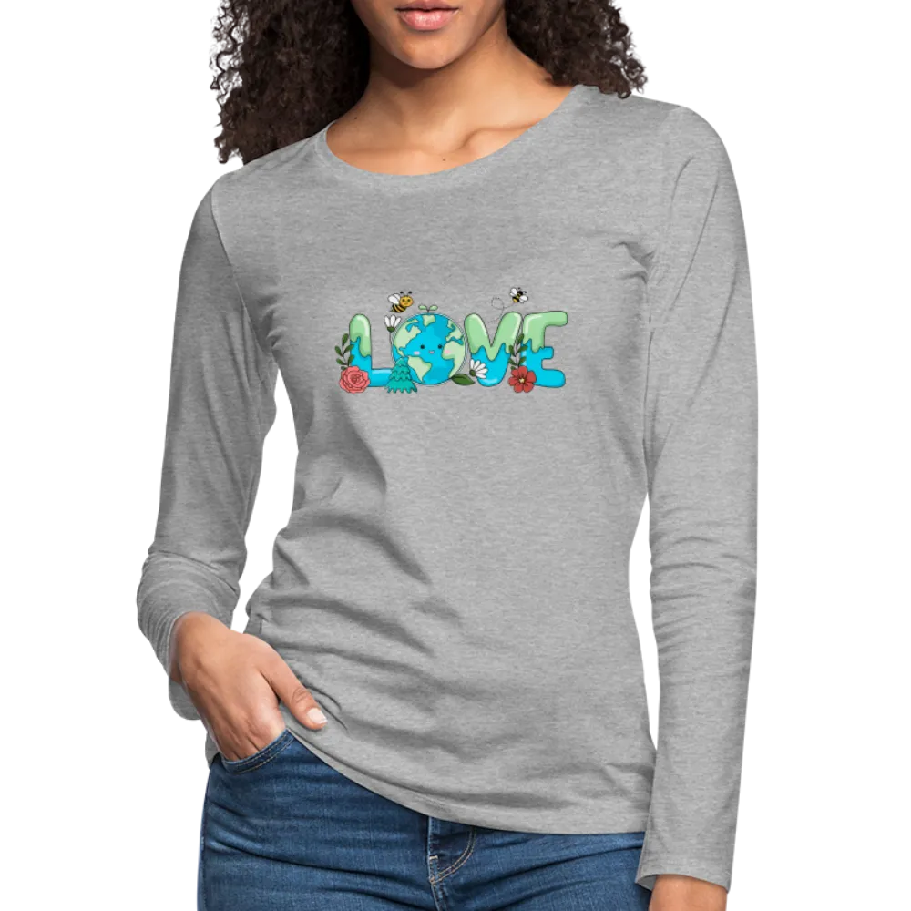 Nature's LOVE Celebration Women's Premium Long Sleeve T-Shirt (Earth Day)