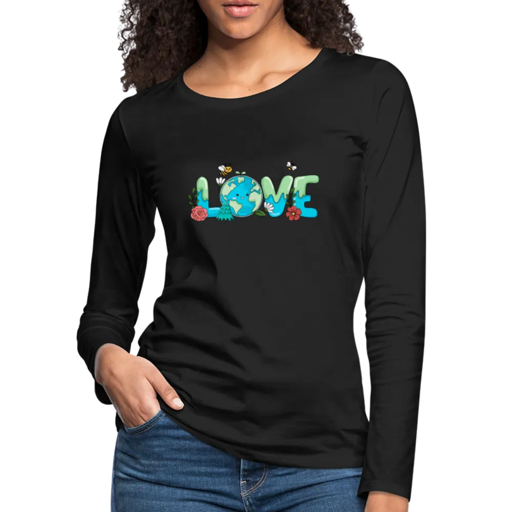 Nature's LOVE Celebration Women's Premium Long Sleeve T-Shirt (Earth Day)