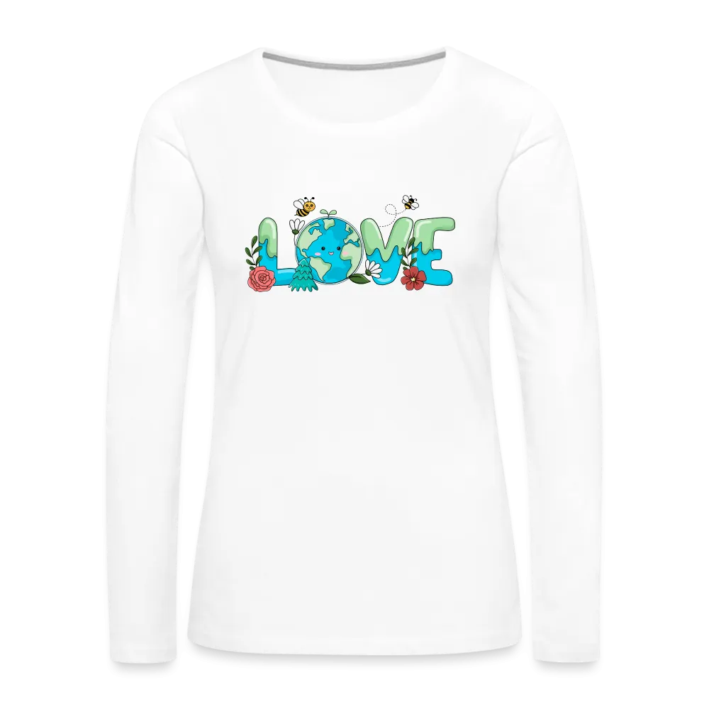 Nature's LOVE Celebration Women's Premium Long Sleeve T-Shirt (Earth Day)