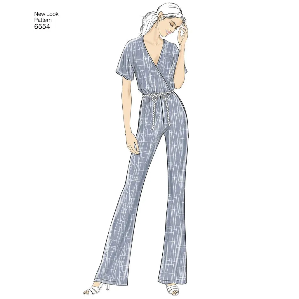 New Look Pattern 6554 Women's Knit Jumpsuit and Dresses